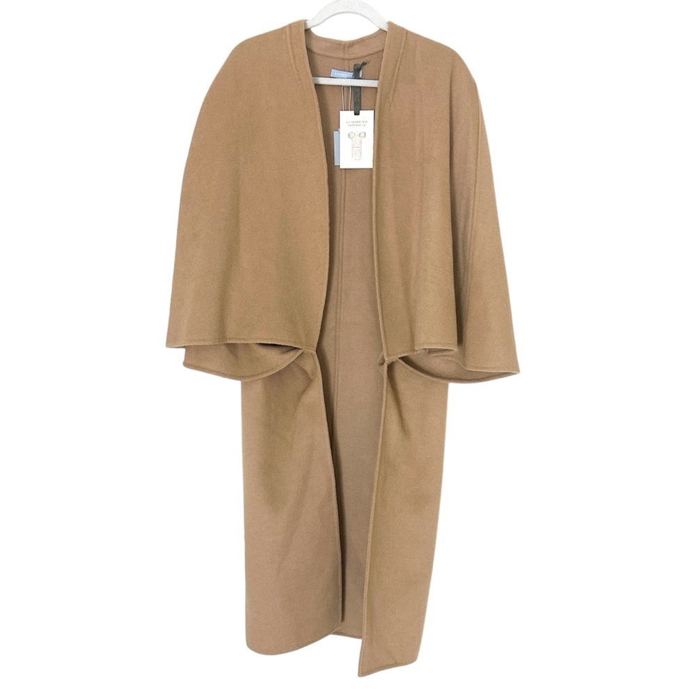 Antonio Melani Elizabeth Damrick Tan wool Cape Coat